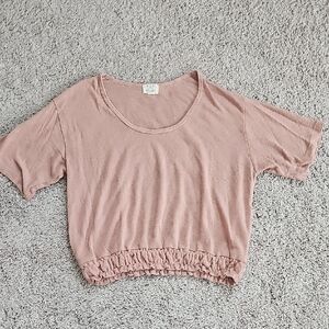 Casual Mauve Short Sleeve Top